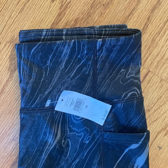 GapFit Teen Leggings Blackout B-Waist Marble True Black. Size 12. NEW WITH TAGS - Picture 12 of 16